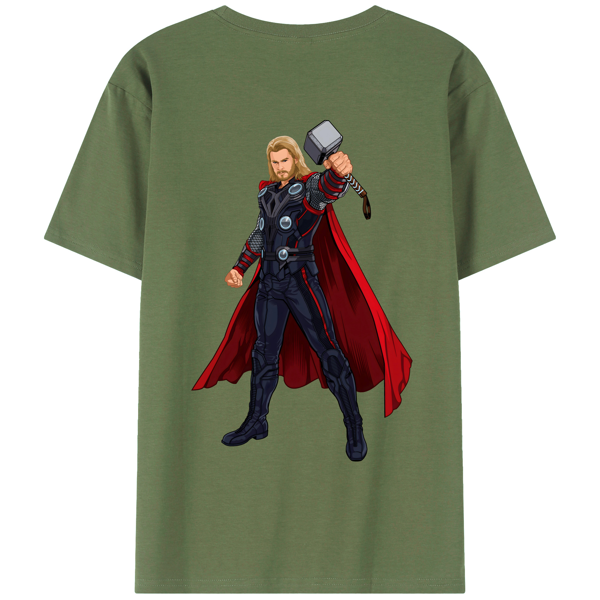 （画像用） アベンジャーズ The Avengers 綿100％ メンズ半袖Tシャツ（バックプリント） 通気性
